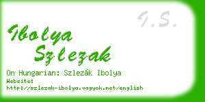 ibolya szlezak business card