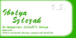 ibolya szlezak business card